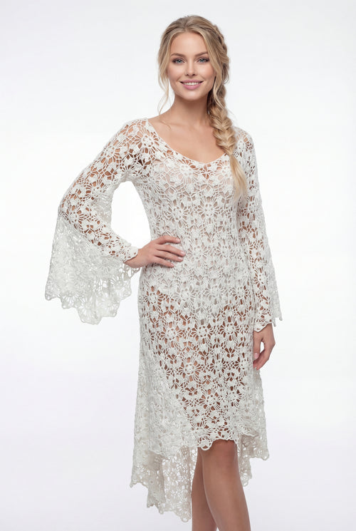 Crochet renaissance/boho aesthetic dress