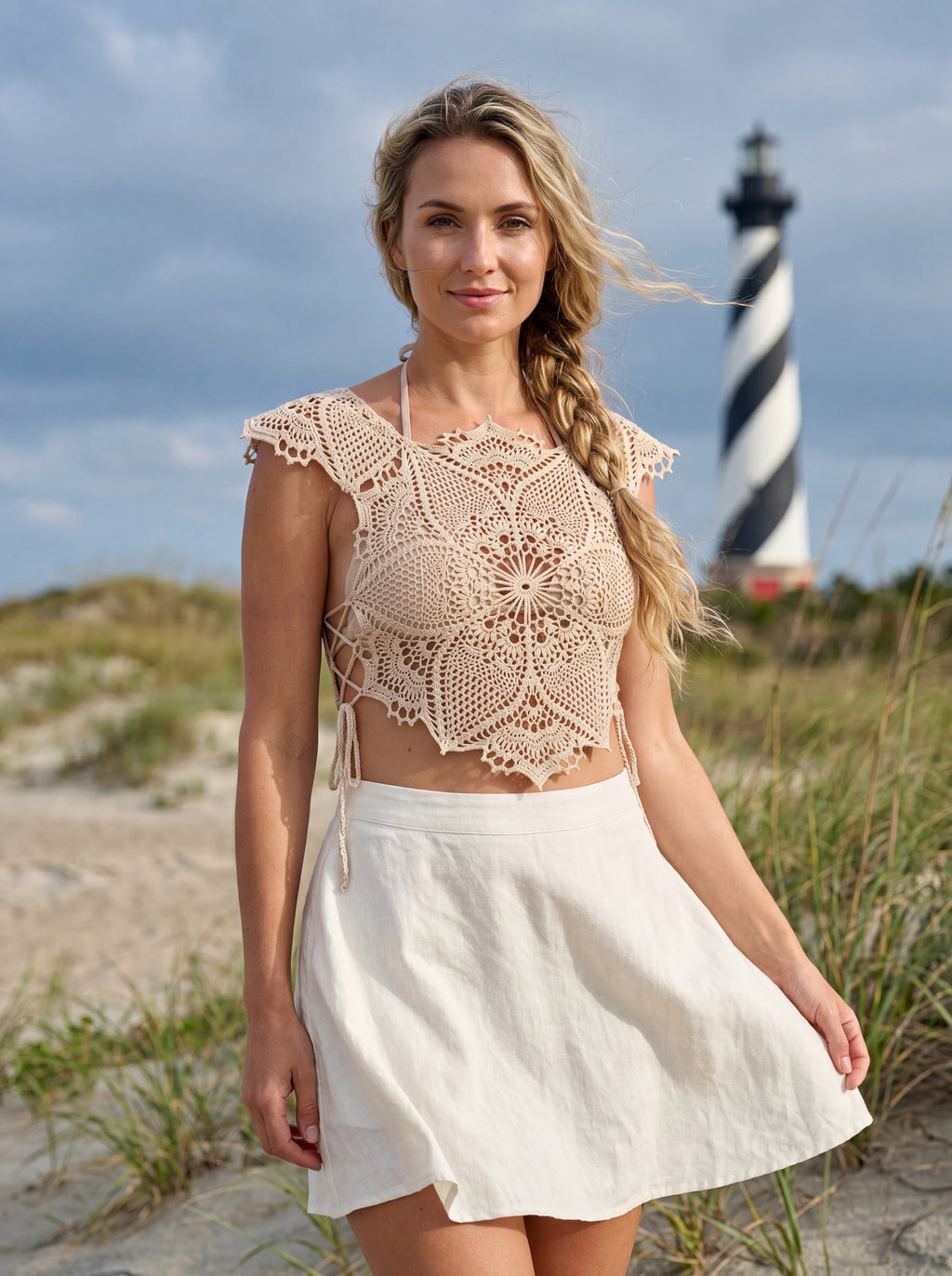 Handmade Crochet Lace Beach Top